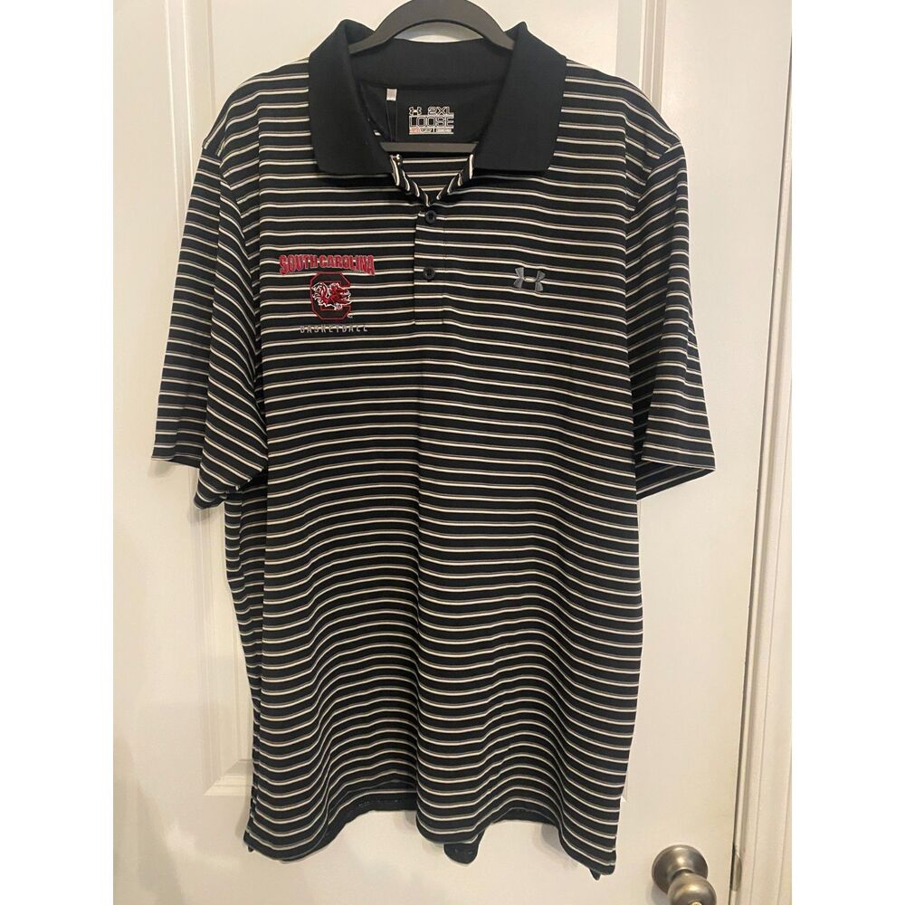 Under Armour South Carolina Gamecocks Basketball HeatGear Polo Men's 2XL NWT